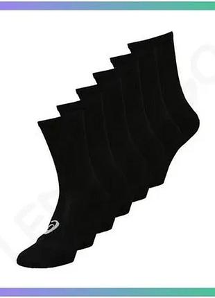 Шкарпетки asics 6pkk crew sock черные унисекс 35-38 для тренировок 6 пар sku_141802-0904
