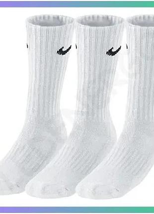 Шкарпетки nike u nk v cush crew 3pr value белые унисекс 46-50 спортивные высокие 75% хлопка sku_sx4508-101