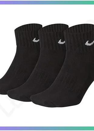 Шкарпетки nike u nk v cush ankle 3 пары черные унисекс 38-42 для спорта и повседневной носки sku_sx4926-001