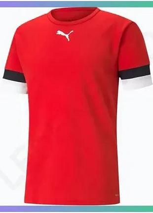 Футболка puma teamrise jersey червона чоловіча xl для футболу спортивна футболка з поліестеру sku_704932-01