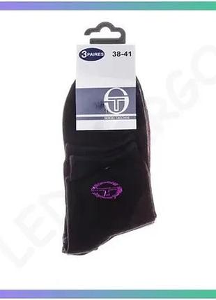 Шкарпетки sergio tacchini 3-pack чорний рожевий для жінок 35-37 спортивні бавовняні комфортні sku_13840444-2