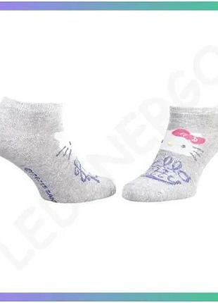 Шкарпетки hello kitty серые для детей 36-41 унисекс 65% хлопок 33% полиэстер 2% эластан sku_13890128-1