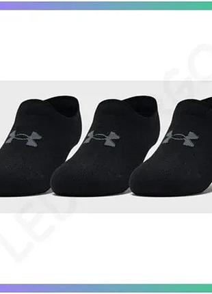 Шкарпетки under armour essential ultralowtab 3pk черные унисекс для спорта размер md sku_1351784-002