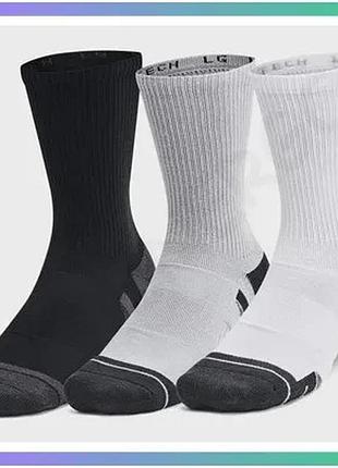 Шкарпетки under armour unisex perf tech 6pk crew черные серые белые для спорта унитекс sku_1386242-011