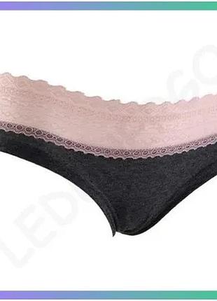 Труси manoukian shorty-x2 femme темно-сірі рожеві жіночі xl 95% бавовни 5% еластану для комфорту sku_12890483-2