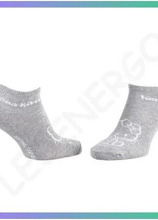 Шкарпетки hello kitty серые для детей 35-41 дышащие комфортные мультяшные носки sku_13847651-1