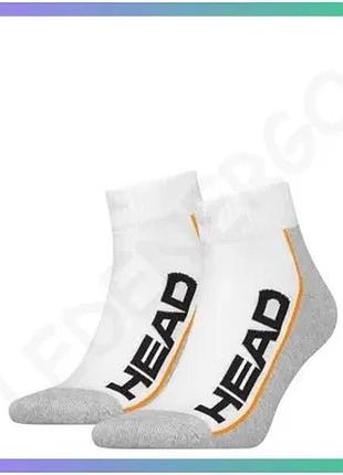 Шкарпетки head stripe quarter 2-pack білий сірий унісекс 35-38 для спорту та активного відпочинку sku_781009001-062