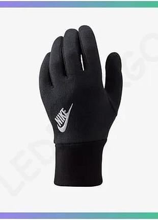 Рукавички nike y lg club fleece 2.0 чорні та білі флісові для дітей m спортивний стиль sku_n.100.7165.091