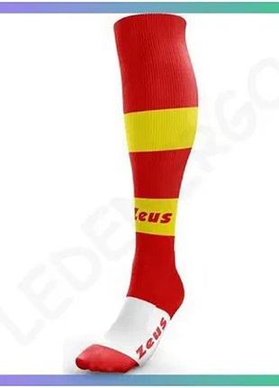Гетры zeus calza parma красные желтые белые для футбола мужские 34-39 спортивные шкарпетки sku_z00069