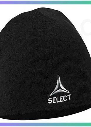 Шапка select knitted hat черная унисекс для тренировок мягкая и удобная шапка для спорта sku_628130-010