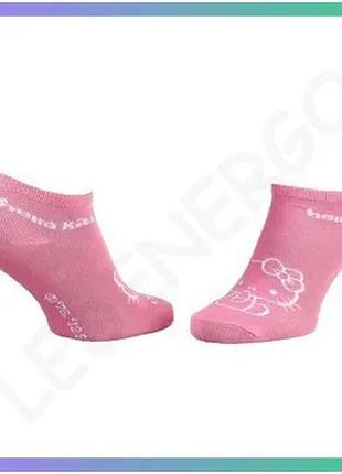 Шкарпетки hello kitty бледно-розовые для детей 35-41 унисекс мультяшные дышащие для повседневной носки sku_13847651-2
