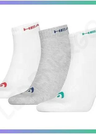 Шкарпетки head quarter 3p unisex білий сірий для спорту та активного відпочинку унісекс 35-38 sku_761011001-003