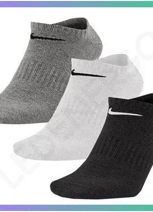 Шкарпетки nike u nk everyday ltwt ns 3pr білий сірий чорний унісекс 38-42 для спорту та активного відп sku_sx7678-964