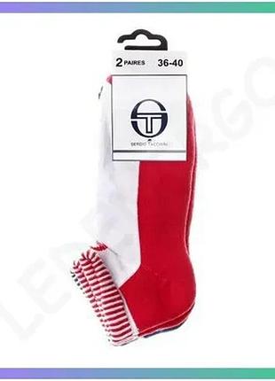 Шкарпетки sergio tacchini 3-pack червоні сині для жінок 36-40 спортивні вологовивідні бавовняні sku_13150861-3