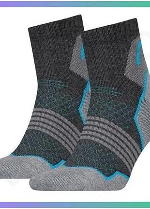 Шкарпетки head hiking quarter 2p unisex серые и синие для туризма и зимних видов спорта 35-38 sku_701219909-004