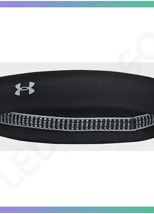 Пов'язка на голову ua play up headband чорна жіноча еластична стрічка для волосся under armour sku_1366241-001