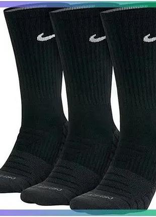 Шкарпетки nike everyday max cush crew 3 пари чорні унісекс 38-42 для спорту та активного відпочинку sku_sx5547-010