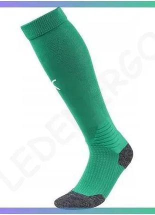 Гетры puma team liga socks зеленые унисекс 35-38 спортивные носки для футбола sku_703438-05