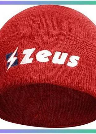 Шапка zeus zuccotto lana червона для чоловіків спортивна осінньо-зимова шапка з акрилу sku_z00914