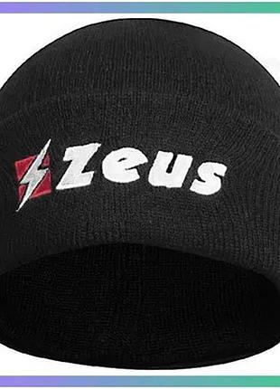 Шапка zeus zuccotto lana черная для мужчин 100% акрил теплая осенне-зимняя шапка для тренировок sku_z00486