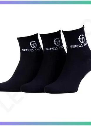 Шкарпетки sergio tacchini 3-pack чорні жіночі 35-37 спортивні бавовна для активного відпочинку sku_13513006-1