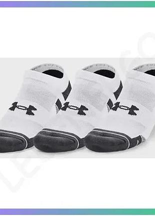 Спортивные шкарпетки under armour performance cotton 3pk белые унисекс для активного отдыха и трениров sku_1379526-100