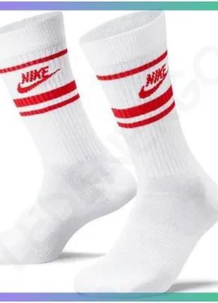 Спортивные носки nike u nk nsw everyday essential cr 3pr белые и красные унисекс для тренировок 42-46 sku_dx5089-102
