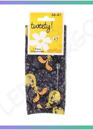 Шкарпетки looney tunes tweety чорні 36-41 унісекс для повсякденного носіння з поліестеру та еластану sku_17890935-2