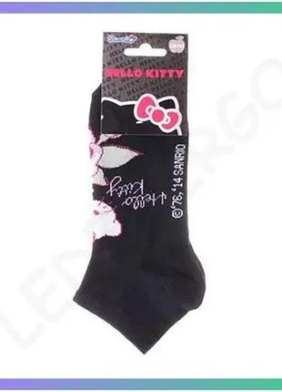 Шкарпетки hello kitty черные 35-41 для детей дышащие комфортные с принтом мультяшные sku_13890712-6