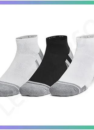 Шкарпетки under armour performance tech 3pk low черные серые унисекс xl для фитнеса и спорта sku_1379504-003