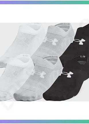 Шкарпетки under armour unisex essential 6pk ult черные для спорта и активного отдыха 6 пар sku_1386240-002