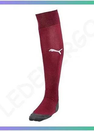 Гетры puma team liga socks core бордовые для футбола унисекс 35-38 спортивные гетры sku_703441-09