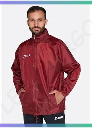 Ветровка zeus k-way rain бордовая для мужчин размер s защитная куртка от дождя и ветра sku_z00315