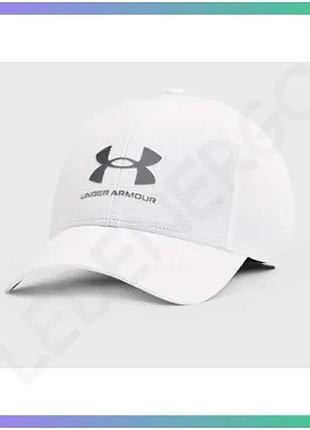 Кепка under armour isochill armourvent str біла чоловіча m/l спортивна кепка для активного відпочинку sku_1361529-100