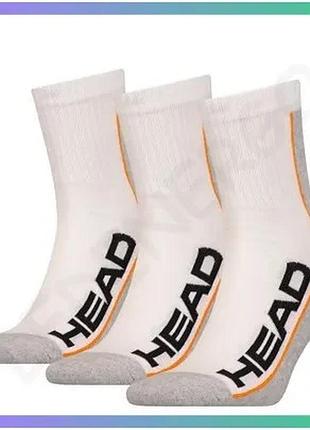 Шкарпетки head performance short crew 3ppk унісекс білий сірий для тренувань та повсякденного носіння sku_781010001-062