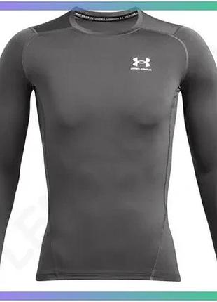 Лонгслів under armour hg armour comp ls сірий для чоловіків sm спортивний термошар з компресією sku_1361524-025
