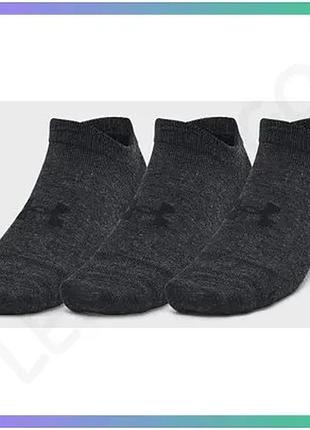 Шкарпетки under armour essential no show 3pk черные унисекс для спорта и активного отдыха sku_1382623-001