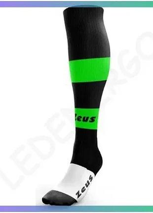 Гетры zeus calza parma черные зеленые белые 40-46 футбольные шкарпетки для мужчин sku_z01377