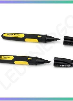 Маркер stanley fatmax чорний перманентний набір 2 шт для нанесення відміток на дереві і металі