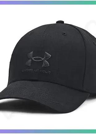 Кепка under armour чорна регульована чоловіча спортивна кепка для захисту від сонця та комфорту sku_1381645-002