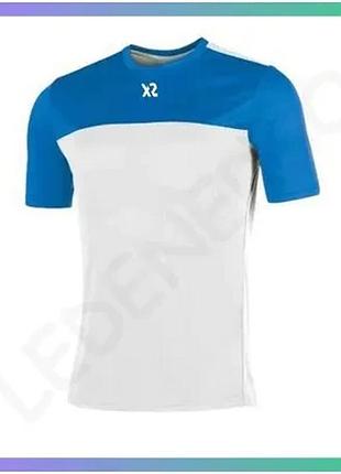 Футболка x2 league iii синя біла для футболістів розмір s спортивна футболка для гри sku_x2004b/w-m
