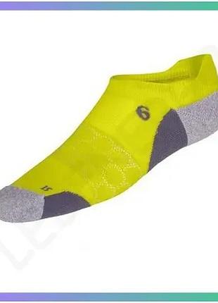 Шкарпетки asics road neutral ped single tab жёлтые серые унисекс 35-38 спортивные носки для бега sku_150227-0486