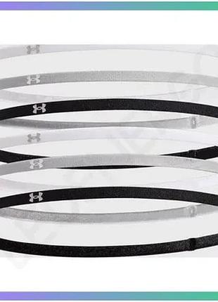 Повязка на голову under armour ua w mini elastic 6pk белый серый черный для женщин one size sku_1389932-001