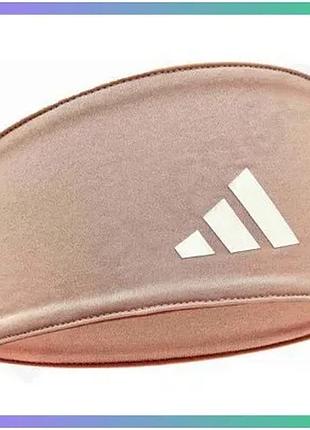 Повязка на голову adidas двусторонняя коричневая для женщин one size спортивная повязка для волос sku_adac-16300te