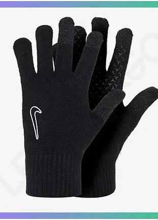 Теплые рукавички nike knit tech and grip tg 2.0 черные l/xl для зимних прогулок и спорта sku_n.100.0661.091.lx