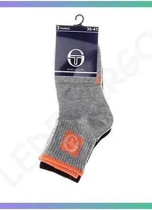 Шкарпетки sergio tacchini 3-pack чорний помаранчевий білий для жінок 36-39 спортивні бавовняні шкарпет sku_13890462-2