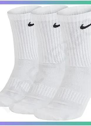 Шкарпетки nike u nk everyday cush crew 3pr белые унисекс 38-42 для спорта и тренировок sku_sx7664-100