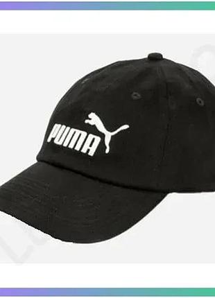 Кепка puma ess чорна унісекс з вишитим логотипом регульована застібка на липучці спортивний стиль sku_022885-01