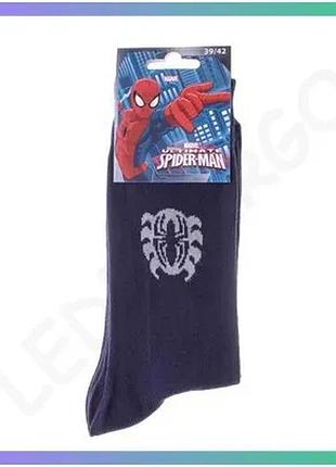 Шкарпетки spider man araignee сині для дітей 39-42 бавовняні дихаючі комфортні шкарпетки для хлопців sku_93152362-1