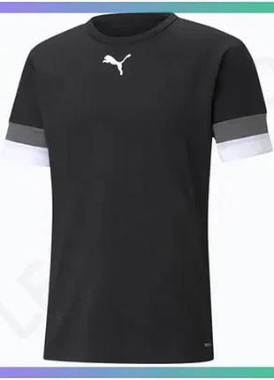 Футболка puma teamrise jersey чорна чоловіча s для футболу легка повітропроникна комфортна спортивна о sku_704932-03